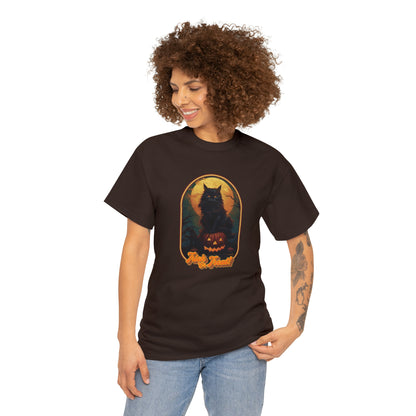 Trick or Treat Cat Unisex Heavy Cotton Tee