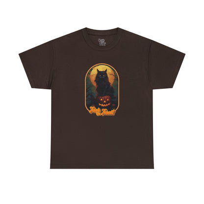 Trick or Treat Cat Unisex Heavy Cotton Tee