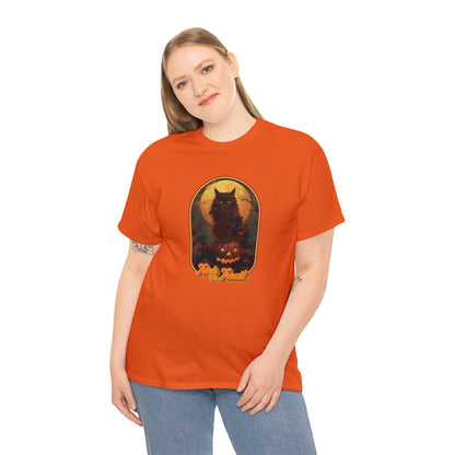 Trick or Treat Cat Unisex Heavy Cotton Tee