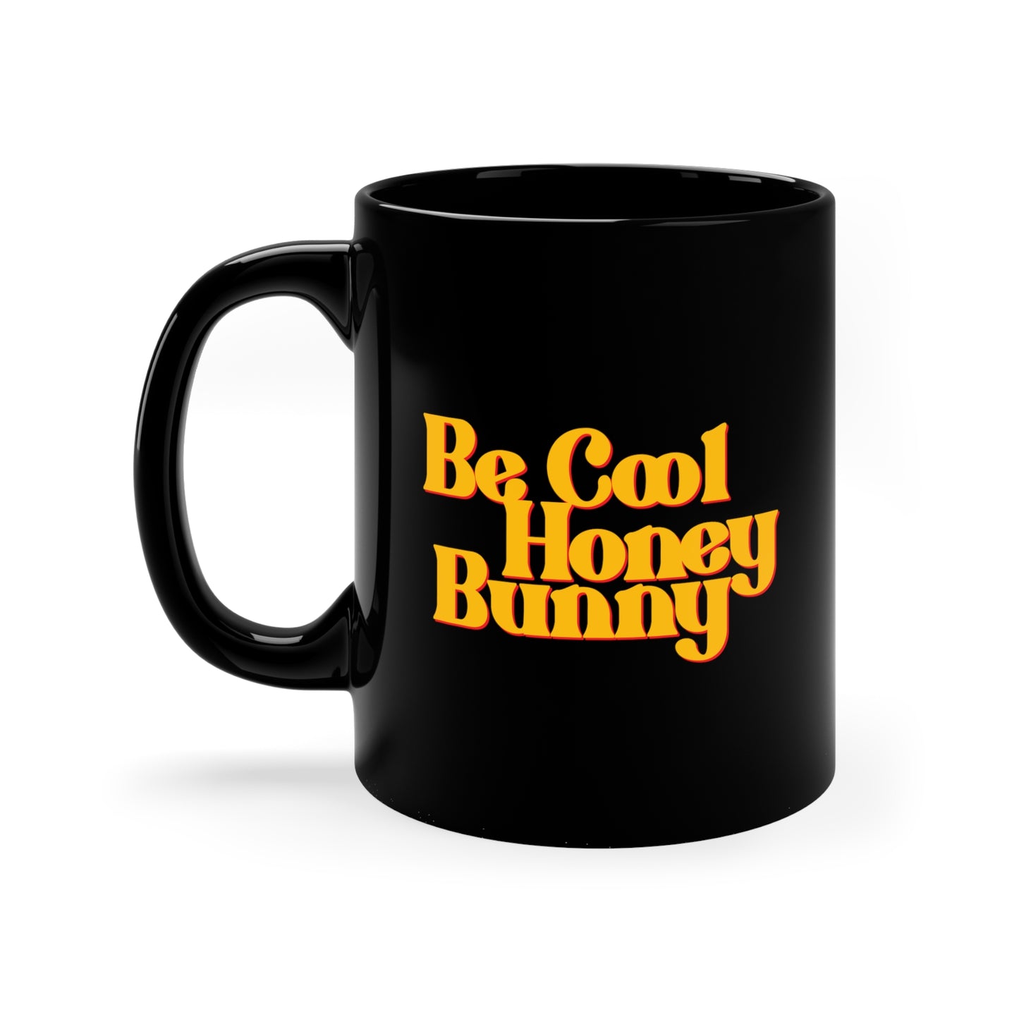 Be Cool Bunny Ceramic Black Mug