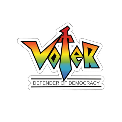 Voter - Defender Of Democracy Die-Cut Sticker