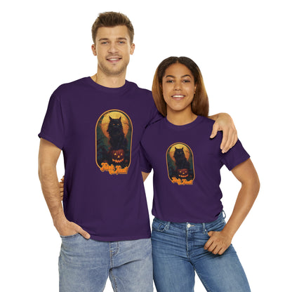 Trick or Treat Cat Unisex Heavy Cotton Tee