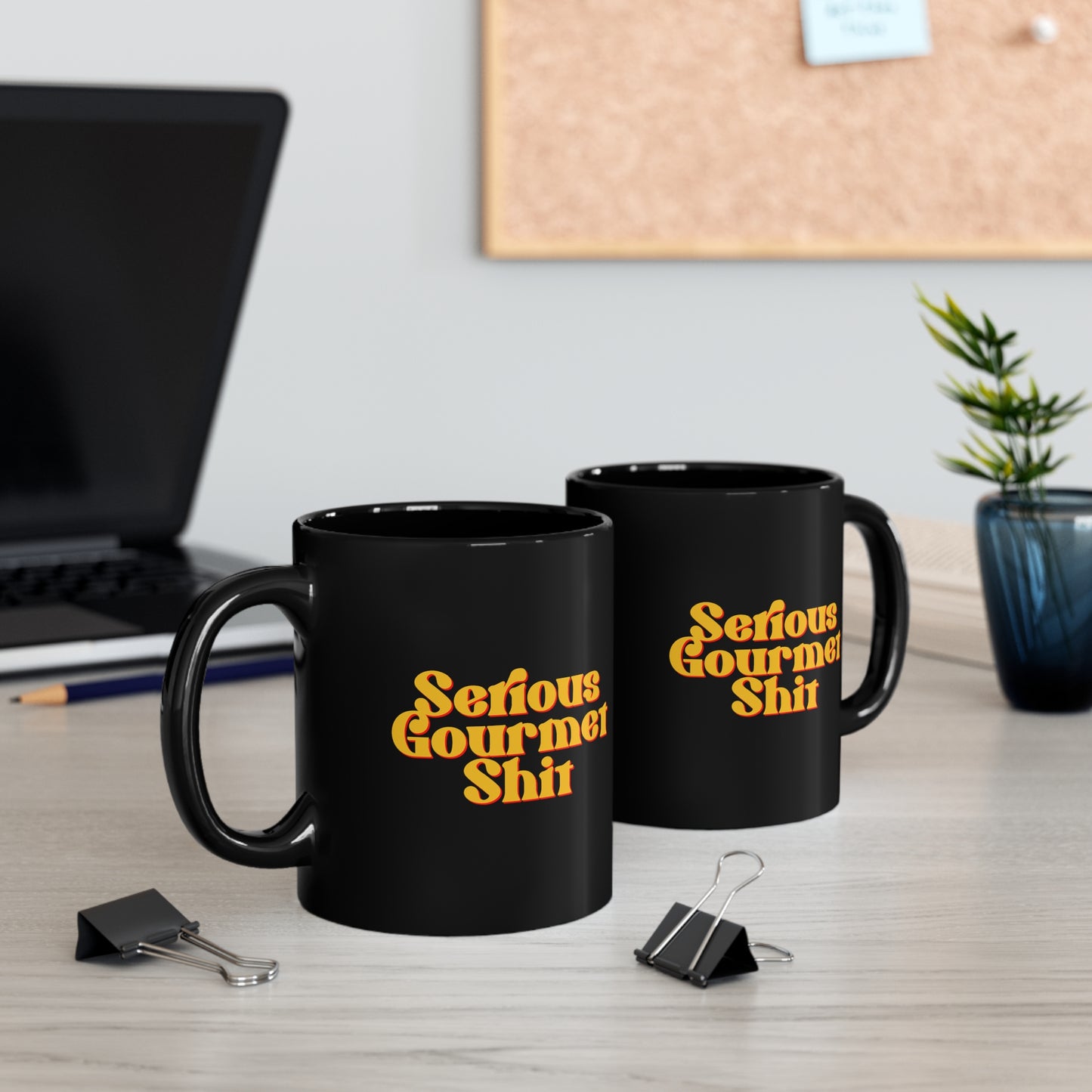 Serious Gourmet Shit Black Mug