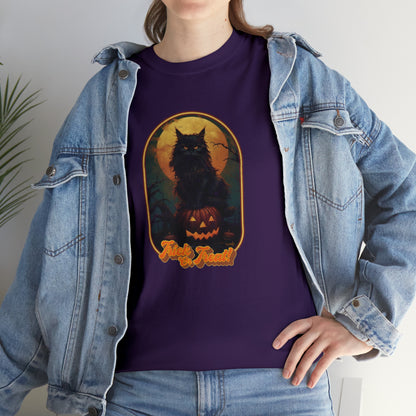 Trick or Treat Cat Unisex Heavy Cotton Tee