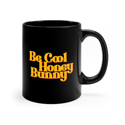 Be Cool Bunny Ceramic Black Mug