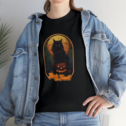 Trick or Treat Cat Unisex Heavy Cotton Tee