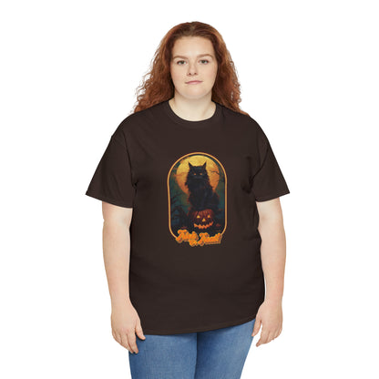 Trick or Treat Cat Unisex Heavy Cotton Tee