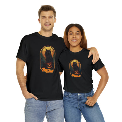 Trick or Treat Cat Unisex Heavy Cotton Tee