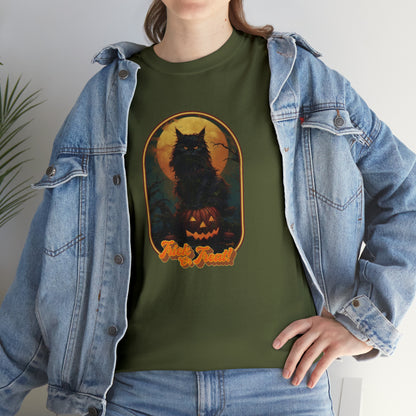 Trick or Treat Cat Unisex Heavy Cotton Tee