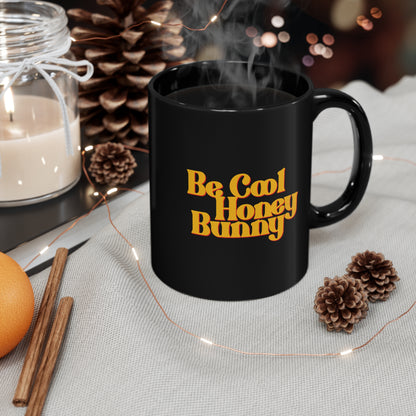 Be Cool Bunny Ceramic Black Mug