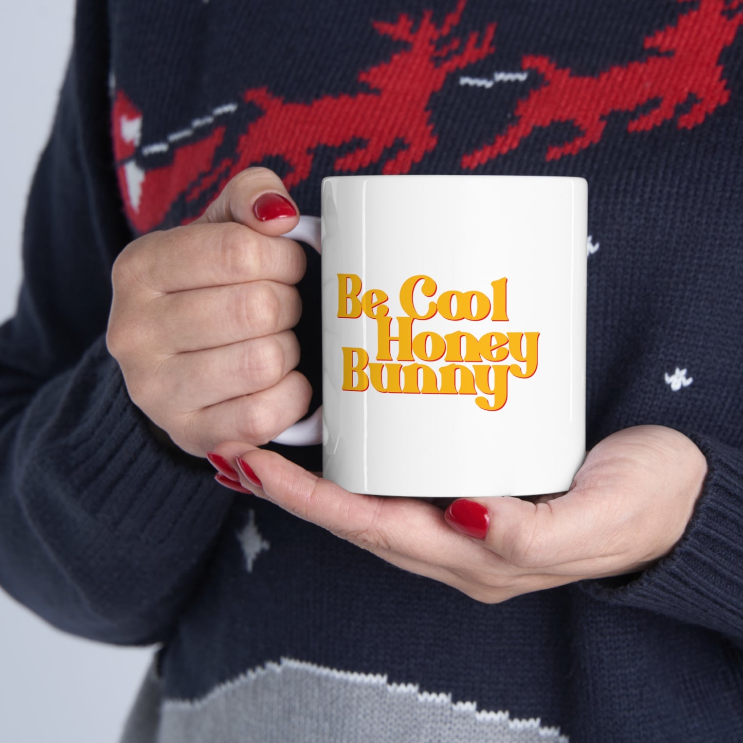 Be Cool Bunny Ceramic White Mug