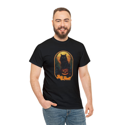 Trick or Treat Cat Unisex Heavy Cotton Tee