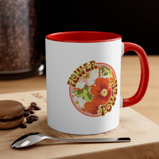 Retro Inspired Flower Power Mug