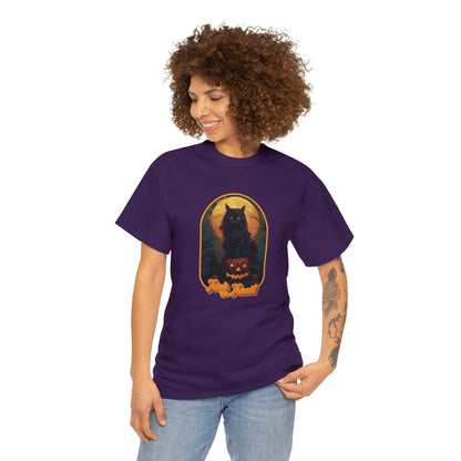 Trick or Treat Cat Unisex Heavy Cotton Tee