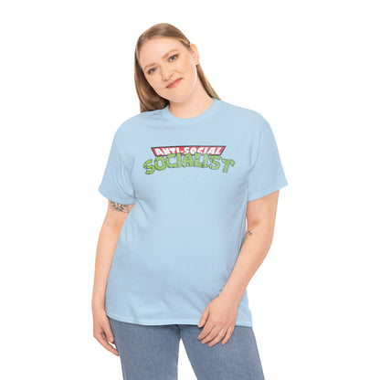 Turtles anti-social socialist Unisex Heavy Cotton Tee