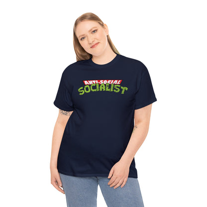 Turtles anti-social socialist Unisex Heavy Cotton Tee