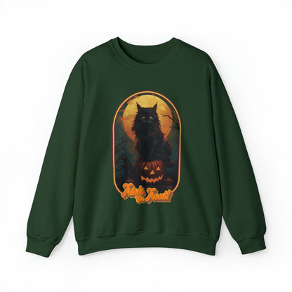 Trick or Treat Cat Unisex Crewneck Sweatshirt