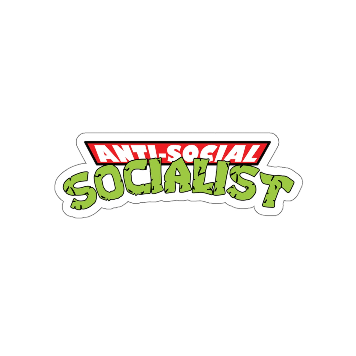 Anti-Social Socialist Turtles Die-Cut Sticker