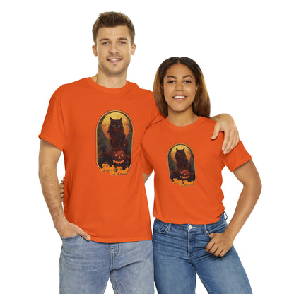 Trick or Treat Cat Unisex Heavy Cotton Tee